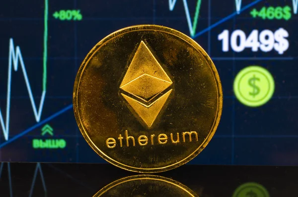 Ethereum Modern Way Exchange Crypto Currency Convenient Means Payment Financial — Stock Photo, Image