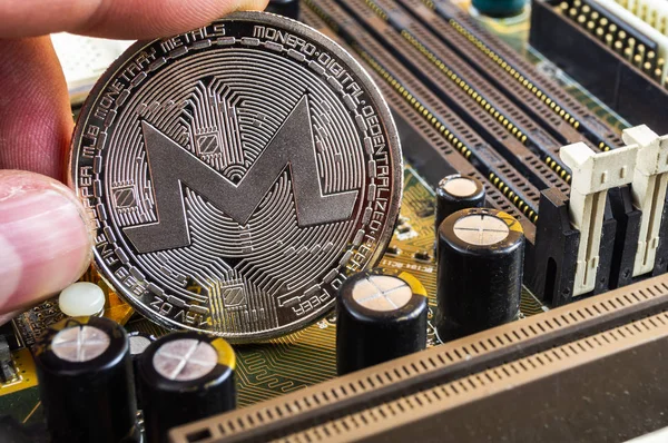 Monero Una Forma Moderna Cambio Esta Moneda Criptográfica Medio Conveniente — Foto de Stock