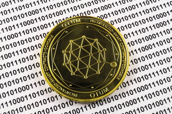 Qtum Una Forma Moderna Cambio Esta Moneda Criptográfica Medio Conveniente — Foto de Stock