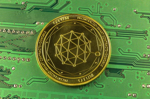 Qtum Una Forma Moderna Cambio Esta Moneda Criptográfica Medio Conveniente — Foto de Stock