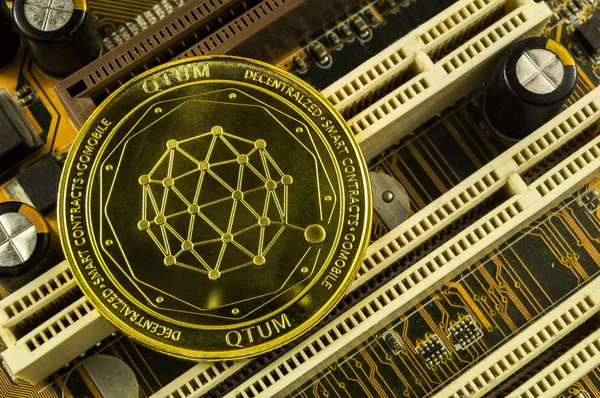 Qtum Una Forma Moderna Cambio Esta Moneda Criptográfica Medio Conveniente — Foto de Stock