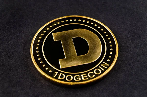 Dogecoin DOGE cryptocurrency means of payment in the financial sector — Stock Photo, Image