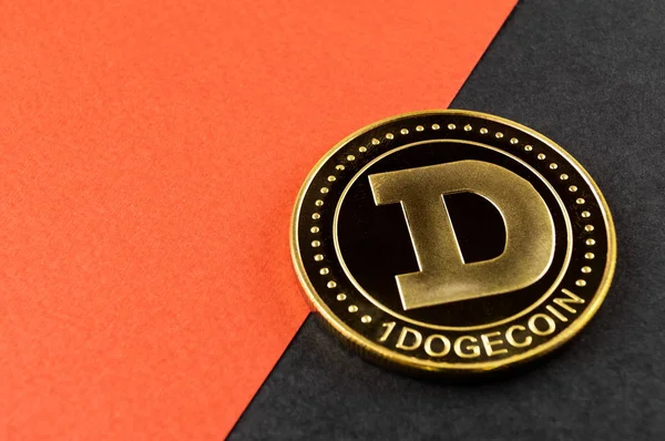 Dogecoin Doge cryptogeld betaalmiddel in de financiële sector — Stockfoto