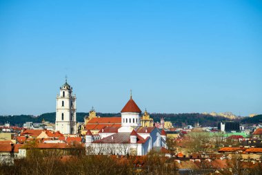 Bahar Vilnius eski t gözlem güverteden güzel manzara