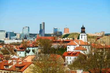 Bahar Vilnius eski t gözlem güverteden güzel manzara