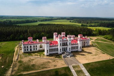 Beautiful aerial view of Puslovskies Palace clipart