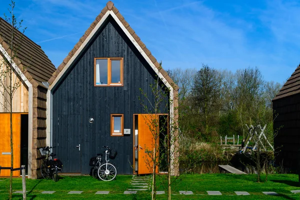 Modern beautiful small house in European city — Stock Photo, Image