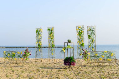 Yaz düğün töreni için güzel nazik dekor