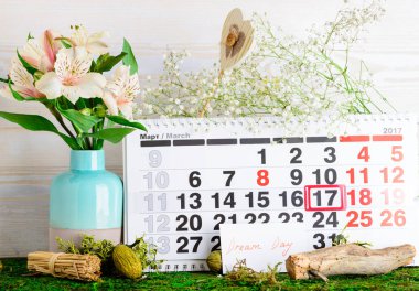 Mart 17 Dünya günü, takvim rüyanda uyku