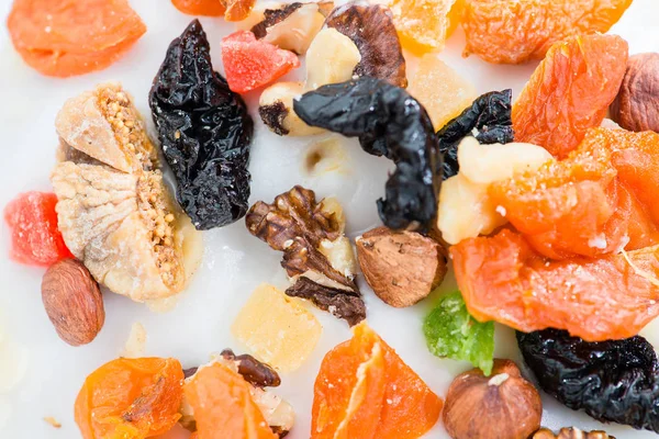 Sweet background with dried fruits