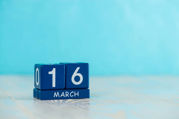 16 марта Календарь, концепция с копировальным пространством — стоковое фото
