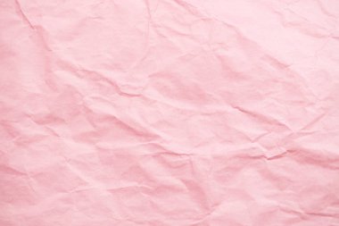 Pembe Buruşuk Kağıt Doku Arkaplanı