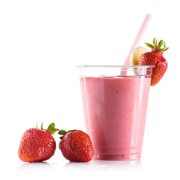 Νωπών φράουλα smoothie — Φωτογραφία Αρχείου