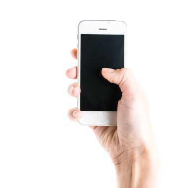 El ele tutuşan akıllı telefon.