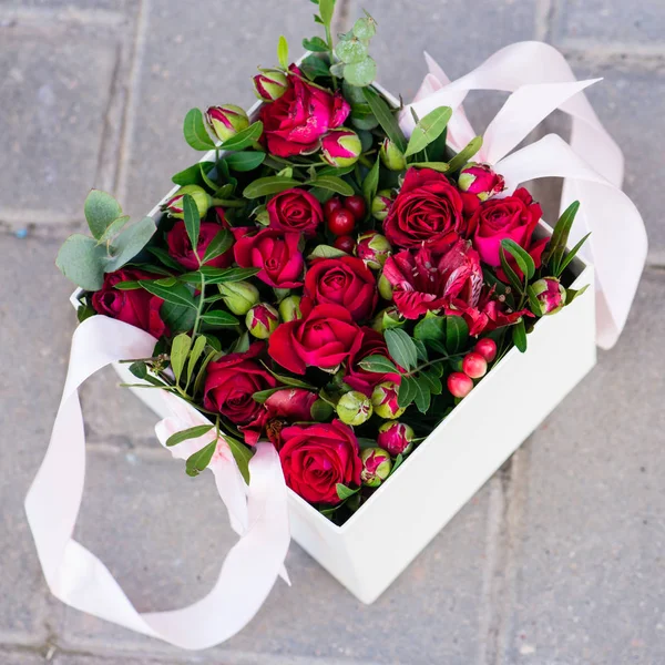 Bag with flowers — Stock Photo, Image