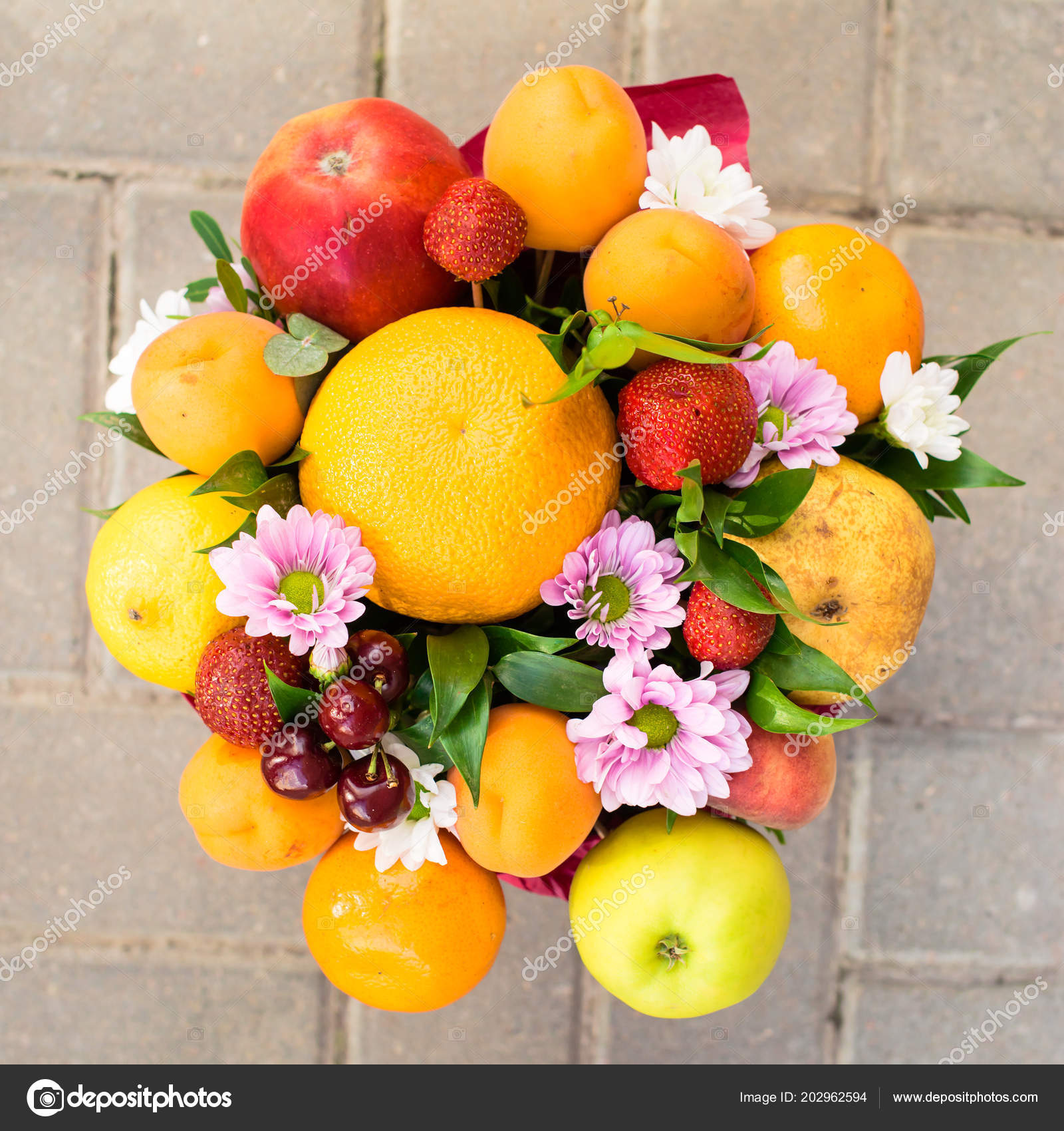 New Original Unusual Fruit Bouquet Outdoors Stock Photo Image By C Smspsy 202962594