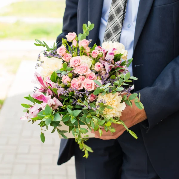 Box with flowers — Stock Photo, Image