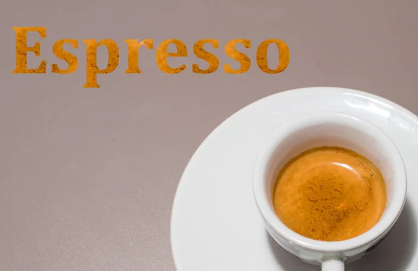 Κύπελλο με τον καφέ espresso — Φωτογραφία Αρχείου