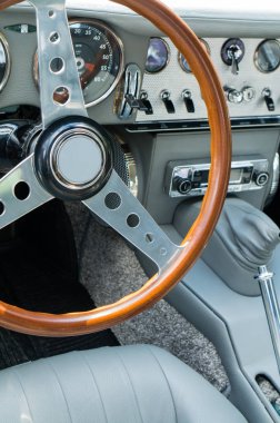 İç görünüm eski araba, pano