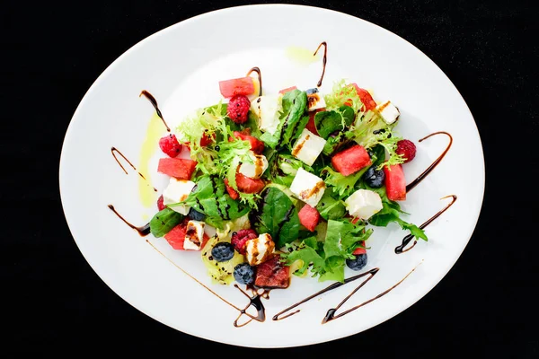 Klasszikus olasz nyári görögdinnye, ízletes friss saláta ch — Stock Fotó