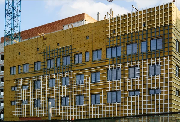 building thermal insulation mineral wool slabs. Building under c