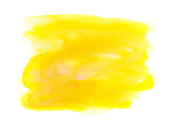 Abstrakte helle gelbe Aquarell Hintergrund isoliert auf weißem b — Stockfoto