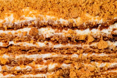 Doku katmanının tatlı klasik ev yapımı tatlım Medovik ca katmanlı