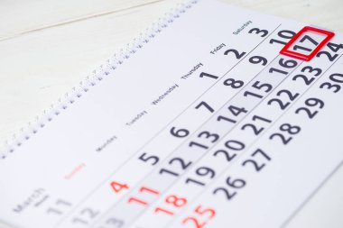 Saint Patricks Day. 17 Mart takvim işareti