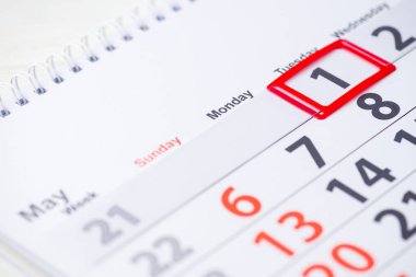 İşçi Bayramı. 1 Mayıs takvim işareti