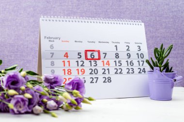 Dünya barmen günü. Mor b takvimde 6 Şubat işareti