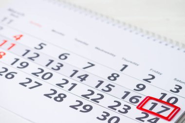 Saint Patricks Day. 17 Mart takvim işareti