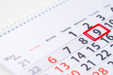 Zafer Bayramı. 9 Mayıs takvim işareti