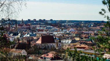 Bahar Vilnius eski t gözlem güverteden güzel manzara