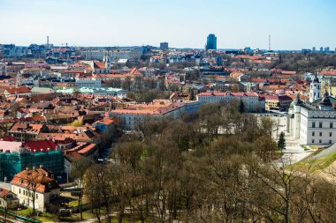 Bahar Vilnius eski t gözlem güverteden güzel manzara
