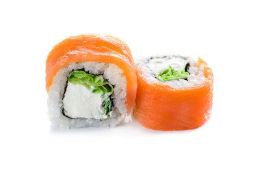 Geleneksel Japon mutfağı. Suşi rulo yapılmış balık, pirinç ve