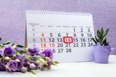 Sevgililer günü. 14 Şubat işareti