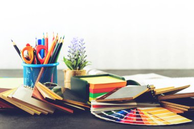 yaratıcı profesyonel tasarımcı İşyeri Ofis. Malzeme