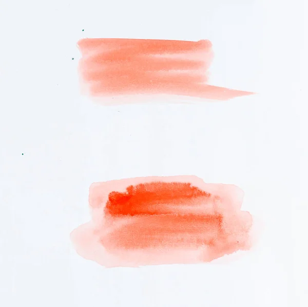 Satz roter Pinselstriche auf weißem Hintergrund. w — Stockfoto
