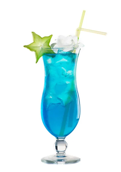 Cocktail exótico de cor azul — Fotografia de Stock