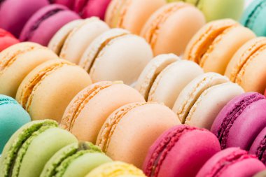 Renkli Macaroons yakın çekim