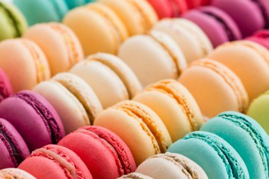 Renkli Macaroons yakın çekim