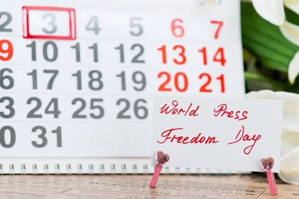 World Press Freedom Day on the calendar