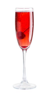 Beyaz izole kokteyl Kir royal