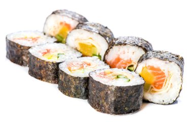 Japon mutfağı. Maki sushi izole
