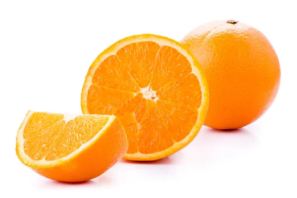 Fresh cut orange isolated on white — Stock Photo, Image