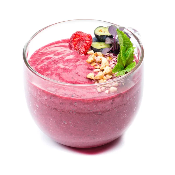 Smoothie en verre isolé sur fond blanc — Photo