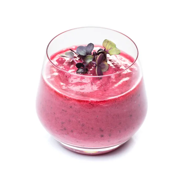 Smoothie en verre isolé sur fond blanc — Photo