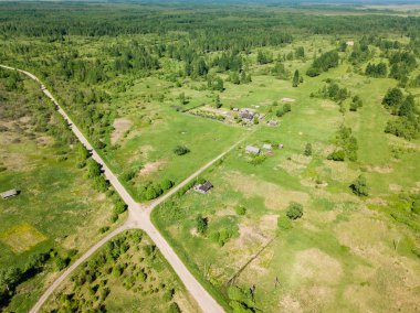 Yeşil alanın güzel havadan görünümü