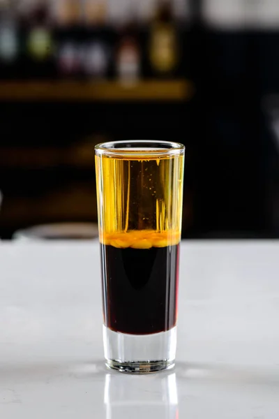 Alkohol Skott Bar Bakgrund Med Kopieringsutrymme — Stockfoto