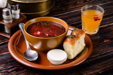 Geleneksel sebze çorbası çorbası.